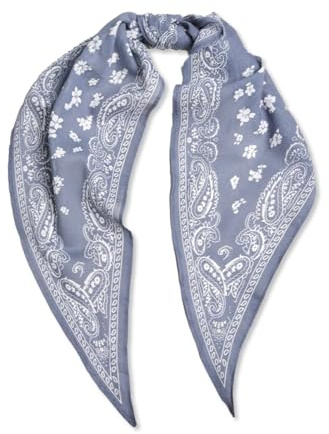 LumiSyne Vintage Paisley Blumenmuster Halstuch Baumwolle Bandana Schal Schmaler Lange Diamant Schal Atmungsaktiv Leicht Kleiner Schal Halsband Stirnband Kopfschmuck Haarschal Griff Wrap Ribbon