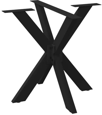 vidaXL Pied de Table à Manger en Forme d'araignée Noir 85 x 85 x (72-73)