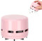 Comioke Mini Aspirateur de Table, Mini Aspirateur de Bureau, Portable Table Vacuum Cleaner pour Table, Bureau, Coussin, Voiture, Clavier, sans Câble, 2 x Batteries AA - Batterie Non Incluse (Rose)