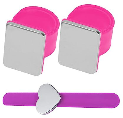 Gadpiparty 3stücke Magnetisches Nadelkissen Für Handgelenk Mit Platz Für Büroklammern Und Haarspangen Aus Silikonarmband Praktisch Für Nähen Und Friseurarbeiten