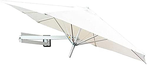 HUIBBGO Sun Parasol Umbrella Garden Parasols Wall-Mounted Aluminium Patio Umbrella - Outdoor Garden Balcony Tilting Sunshade Umbrella, 7ft / 220cm
