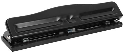 Puncher de Hoyos, un Agujero Punch Punch 3 Hole Puncher Home Office Manual de Bricolaje Accessory Black para Etiquetas Tarjetas de Papel