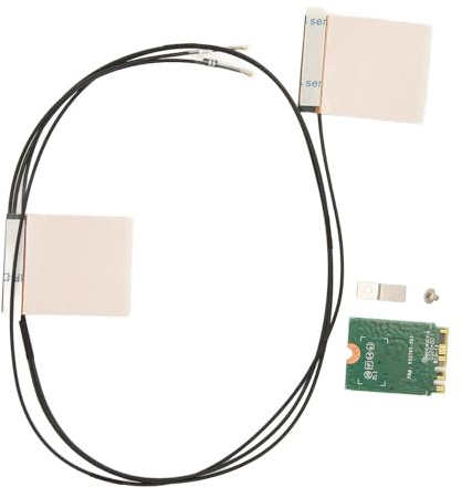 Elprico WiFi 6E -kort, NGFF M2 Wireless Network Card med Bluetooth 5.2, Tri Band PC WiFi Adapter för 10 11, Linux (Byggt i 2 antenner)