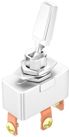 Wadakada Interrupteur à Bascule Robuste 50A 12V DC R13-401-103 Interrupteur à Bascule de Voiture Interrupteur à Bascule à Courant Élevé Modifié par Voiture 1 Pièces en Métal