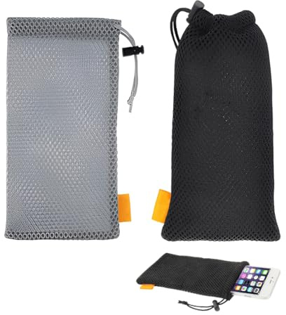 Quesuc Universal Handytasche Nylon Mesh 18.5 X 9Cm Handy Tasche Handysocke Für Gängige Smartphone Bis 6,5 Zoll – Handy Zubehör Mesh Beutel Kopfhörer Smartphonetasche