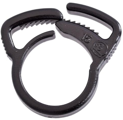 HydroSure Ratchet Clamp 13 mm - Pack of 100 | Heavy-Duty Adjustable Garden Tubing Fasteners with Ratchet Lock to Secure 13 mm Hose and Irrigation Pipe Connections