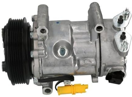 BOSCH 1 986 AD1 090 Compresseur de clim SD6C12 PS-R1 R134a Compatible avec PEUGEOT 207 3/5 portes WA, WC 208 I 3/5 portes CA, CC 308 I 3/5 portes 4A, 4C 307 3/5 portes 3A/C, CITROËN Berlingo II B9