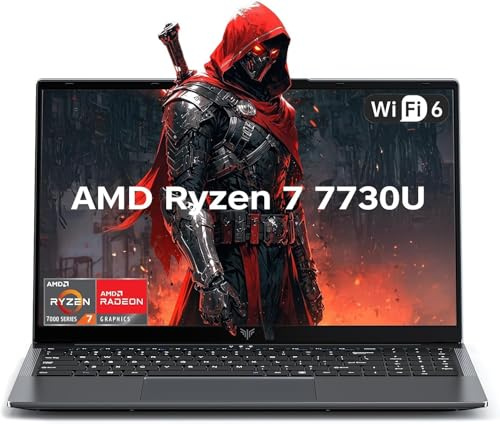 Tivique Gaming Laptop,16 FHD Display 2026 Laptop,Ryzen 7 7730U 16-Thread CPU,bis zu 4.5GHz,16 GB RAM 512 GB SSD,NVMe PCIe 3.0,Unterstützt 4 TB-Erweiterung,Gaming Laptops,Leichtgewicht,WiFi6, HDMI