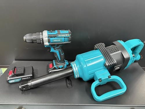BRACOG pistola de Impacto Neumática Aire Profesional 2500N.m de 1” llave de Impacto Electrica de Punta Larga y Doble Martillo Diferente velocidad Destornillador Tool Kits Air Impact Wrench Gun