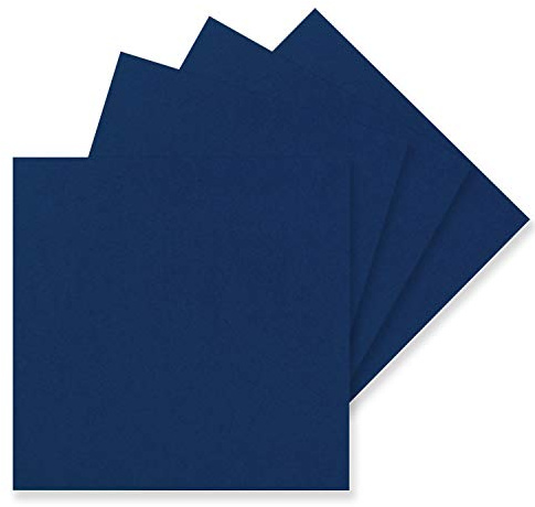 FarbenFroh by GUSTAV NEUSER 50 Einzel-Karten Quadratisch - 15 x 15 cm in Nachtblau (Blau) - 240 g/m² - blanko Bastel-Karten, Postkarten, Bastelkarton in Ton-Papier Qualität
