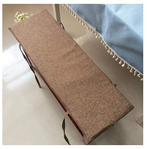 Bankauflage Bankkissen Auflage Outdoor/Indoor,Bierbankauflage,strapazierstark und langlebig, Sitzauflage Sitzpolster Bankpolster Polsterauflage -Braun 100×35×2cm(39×14×0.8in)