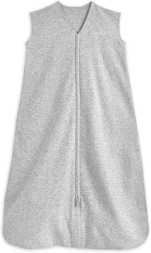 Halo Baby Schlafsack | 0,5 Tog Sleepsack | 100% Baumwolle, Heather Grey für Neugeborene | Einfacher Zip -Zugriff von Windelwechsel | Lullaby Trust Partners | Unisex, Jungen & Mädchen, 18-36 Monate