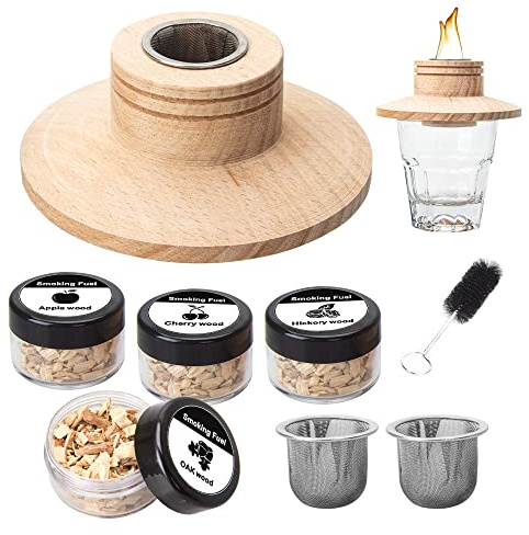Cocktail-Räucherset für Cocktails, Wein, Whisky und Bourbon, altmodisches Kamin-Set für Cocktails, Wein, Whisky und Bourbon, Zubehör für Raucherglas