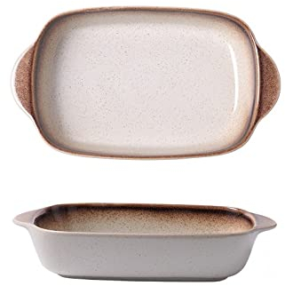 OUMIFA Baking dish Ceramic Cake Baking Pan Japanese Cheesecake Microwave Baking Pan French Bread Mold Household Cookware (Color : Style 4)