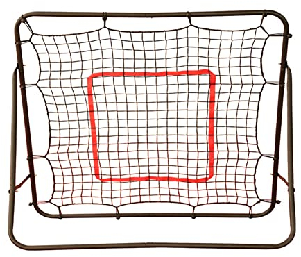 ETRAVRL Rückprallnetz, 4,6 x 4,6 ft (1,2 x 1,2 m), Fußball, Wand-Rebounder-Übungsnetz, einfache Montage, Selbstübung, Training, Kinder, Geburtstag, Geschenk, tragbar, für Fußball, Baseball, Hockey