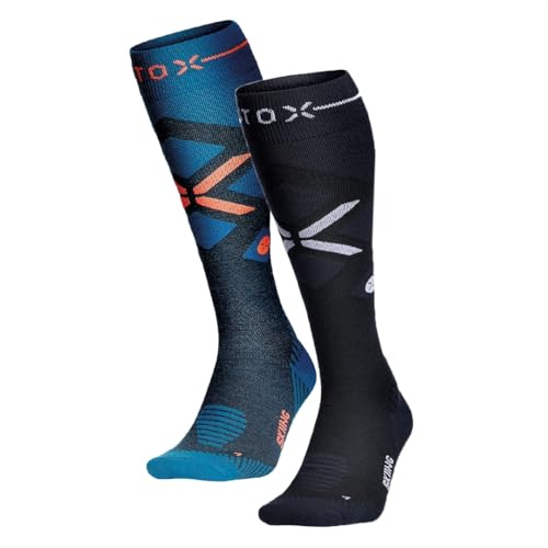 STOX Energy Socks Skisocken Herren, Merino Kompressionsstrümpfe