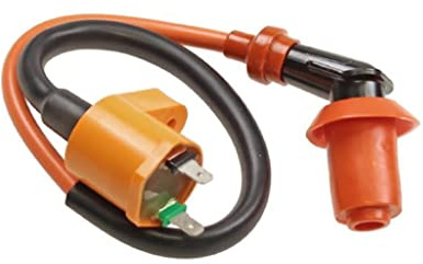 Zündspule Zündung mit Zündkabel passend für Peugeot Speedfight 3 4, Kymco Agility 50ccm 4T 2T, Super 8, Super 9, Yup, People, Like, Dink, DJ – zuverlässiger Ersatz für defekte Zündspule