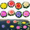 8 Pièces Nénuphars Artificiels Flottants, Fleurs Artificielles Flottantes, Fleur de Lotus Artificielle, Romantiques Artificielle Nénuphar Flottant Lotus pour Aquariums Jardin Terrasse Déco - A