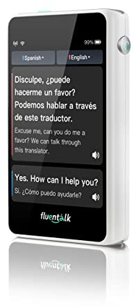 Fluentalk by Timekettle, T1 Mini Translator Device No WiFi Needed, Built in 1-Year Global Mobile Data, Supports 40 Languages and Photo Translation, Instant Language Translator for Travelling Freely