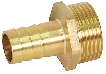 Conector de Manguera de Latón, Racor de Manguera 1 Pulgada, Roscado Macho G1, Conector de Manguera 3/4 Latón, Conector para Manguera de 19 mm, Tubería de Agua, Tubería de Gas