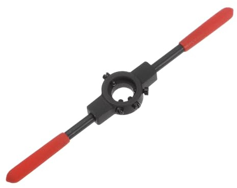 sourcing map Llave de mango de troquel, para troqueles redondos métricos M3-M4 (métricos) / 1/8-5/32 (UNC/UNF) / 20 mm OD redondos, soporte de troquel de rosca de 20 mm x 5 mm con mango de plástico