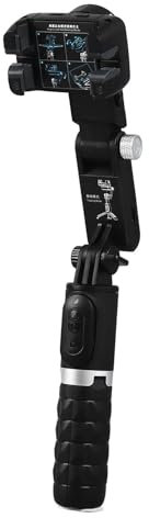Stabilizzatore Cardanico, Gimble Portatile, Gimbal Portatile a 3 Assi per Smartphone, Tracciamento Automatico del Volto, Treppiede Anti-vibrazione con Telecomando Wireless per