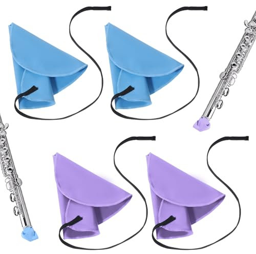 cobee 4 Stück Flöte Reinigungstuch für Innenrohr, Klarinette Putztücher Klarinette Swab Cloth Reinigungsset Tuch für Piccoloflöte Sax Saxophon Musikinstrumente
