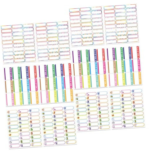 Lurrose 12 Blatt Namensaufkleber Aus Pvc Selbstklebende Etiketten Für Klassenzimmer Besprechungen Büro Familientreffen
