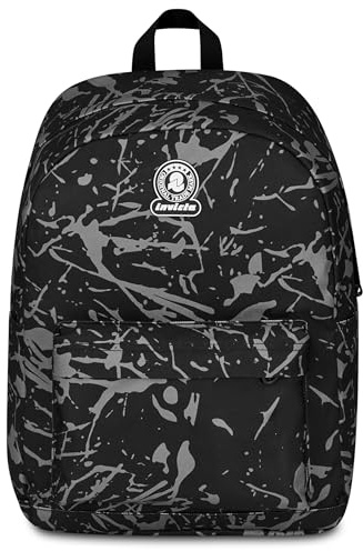 Invicta Ollie Fantasy Enpack Ryggsäck, Grå, Flaskhållare, PC-ficka 14 tum, Skolryggsäck, Flicka och Pojke, Grå, Taglia unica, Modern