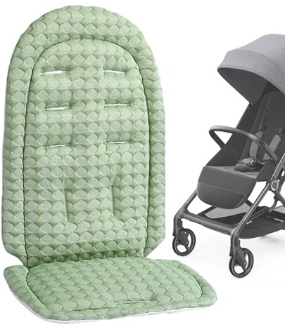 Cojín Acolchado para Cochecito - Protector para Silla de Paseo Infantil - 36x64 cm Suave Transpirable Reversible, Tapete Doble Uso para Exterior Otoño y Todas las Estaciones