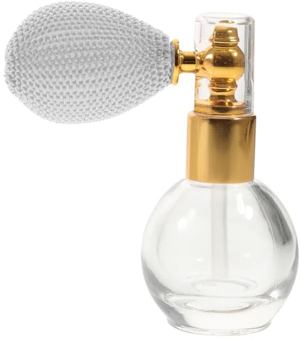 VALICLUD Botella de Vidrio para Polvo y Perfume 10 Ml Spray Rellenable Transparente Tapa para Viaje Uso Personal Color Aleatorio