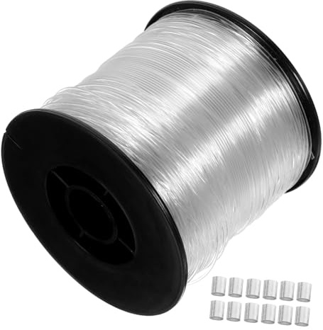 POPETPOP Kit de Cuerda de Nylon Transparente para Colgar Cuadros Cuerda Resistente de Marcos Pequeños Espejo y Decoración de Pared Accesorio Duradero para Manualidades y Arte