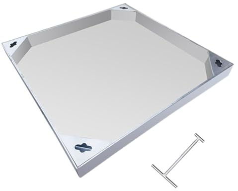 ZYHNNKL Coperchio di ispezione Invisibile con Gancio, Coperchio per Fossa settica da 12, 16, 20, 24, 28, 32 Pollici, per vialetti, Cemento, Cortile, carico Massimo 2,6 tonnellate(70cm/28 in)