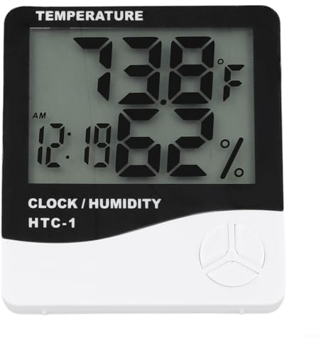Gdfnmogo Digital Hygrometer and Room Thermometer – Indoor Electronic and Humidity with Wall-Mountable Bracket, Desktop Stand, Battery(White)
