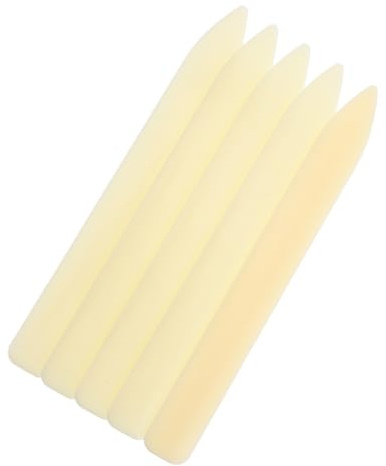 Uonlytech Kunststoff Falzbein 5 Stück zum Buchbinden und Origami Glattes Papierfalzwerkzeug mit Ergonomischem Griff für Bastler und Bürobedarf