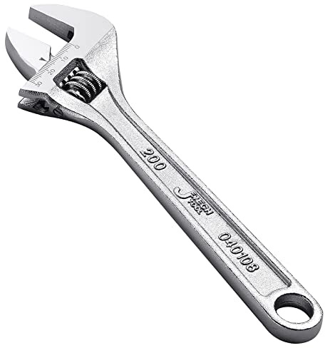 Jetech 200mm Clé anglaise clé a molette — Clé à décalage professionnelle avec cle a molette grande ouverture large