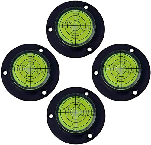 UMEI Lot de 4 niveaux à bulle universels 50 mm (50 x 13 mm, noir)