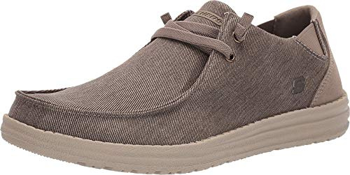 Skechers MELSON RAYMON, Zapatillas para Hombre, Khaki Canvas, 42 EU