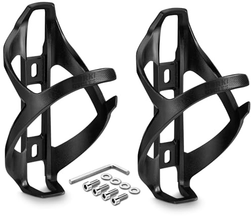 Corki Cycles Bike Water Bottle Holder Right Side Load Water Bottle Cage for Road, MTB, Gravel Bicycle Black 2-Pack