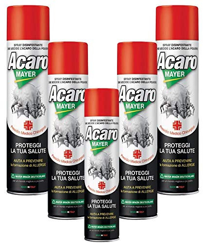 Mayer Braun Acaromayer Insetticida Acaricida Spray 5 Flanconi da 400 ml