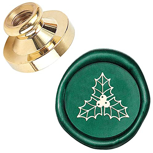 CRASPIRE - Cabeza de Sello de Cera de Acebo de Navidad, Solo Cabezas de Sello de Cera de Sellado, Reemplazo Vintage para Sobres, Tarjetas, Invitaciones, Bodas, Halloween, Navidad, Año Nuevo, Fiesta