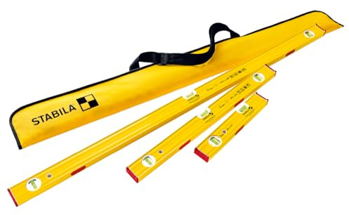 STABILA PRO SET 80 AS Spirit Level Set, includes: 48, 24, and 12 Inch Levels Plus Carrying Case, Cat. Number 29840