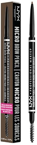 NYX Professional Makeup Lápiz de cejas perfectas Micro Brow Pencil, Dos lados: cepillo espiral y lápiz de cejas automático, Fórmula vegana, Tono: Taupe