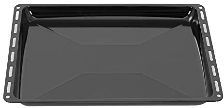 ICQN Plaque de cuisson émaillée 465 x 370 x 30 mm de profondeur - Pour four et cuisinière - Compatible avec Bosch, Siemens, Neff Constructa, anti-rayures et inoxydable - 46,5 x 37 cm