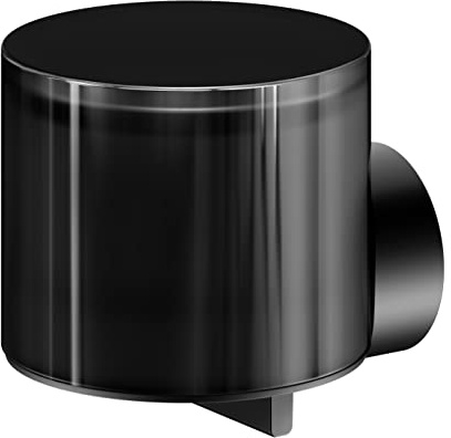 KEUCO Reva Seifenspender mit Stülpglas, 140 ml, Metall schwarz matt | Made in Germany, nachfüllbar, inkl. Schrauben und Dübel, Lotionspender zum Bohren