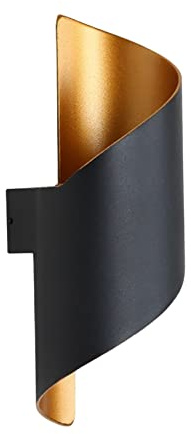 KRIPINC Applique da Parete LED Su e Giù IP65 per Interno ed Esterno, Nero | Lampada da Esterno Alluminio 10W Impermeabile, per Soggiorno Camera da Letto Bagno Corridoio Scala Portico Terrazza Giardino