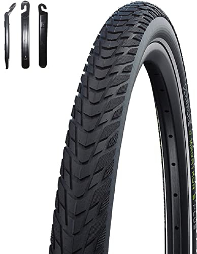 1 x Schwalbe Marathon E-Plus Smart D-Guard E-50 Schwarz-Reflex 55-622 inkl. Reifenheber