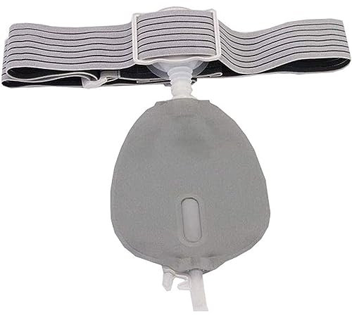 UZIAH Bolsa De Orina Lateral De Cintura De Corte Completo para El Cuidado De La Colostomía, Bolsa Urinaria Colectora A Prueba De Fugas De 400Ml, Bolsillo De Ostomía Urinaria Ajustable