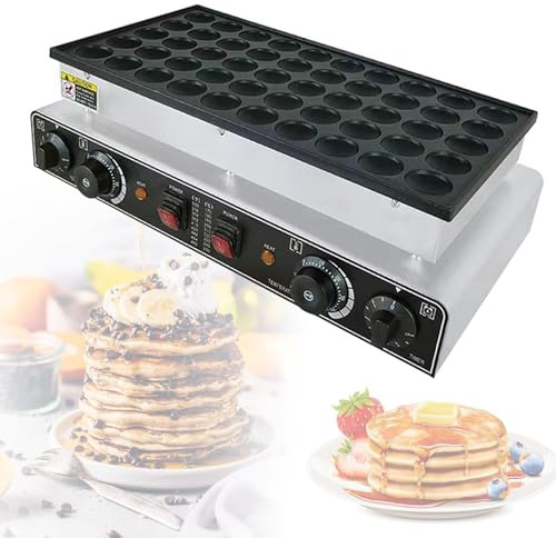DPLXFPP Mini Gaufrier À Crêpes Hollandaises, Appareil Électrique Dorayaki, Machine Cuisson Muffins Commerciale 50~300℃ Contrôle de la Température, Néerlandais Crêpière,25-Holes