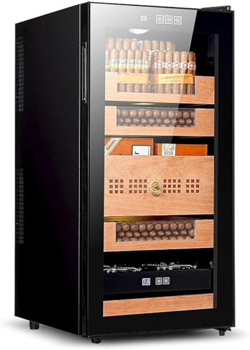 XENITE Elektrischer Kühler, Humidor, intelligenter Zigarrenschrank, elektronisch, konstante Temperatur und Luftfeuchtigkeit, für den Haushalt, kleine Feuchtigkeitskontrolle aus Zedernholz